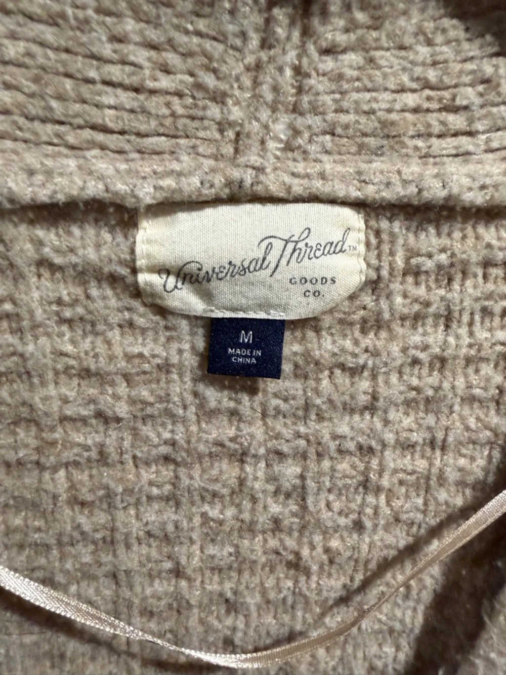 Universal Thread Waffle-Knit Open-Front Cardigan - Taupe - Picture 2 of 3